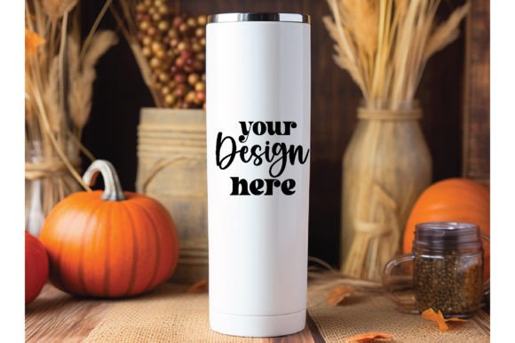 20 Oz Skinny Fall Tumbler Mockup 22: Graphics for Bottles Amp