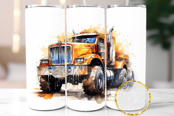 Big Truck Tumbler Wrap: Graphics & Illustrations