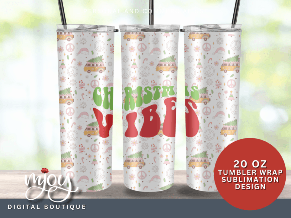 Christmas Vibes 20 Oz Tumbler Wrap: Graphics & Crafts Asset Review