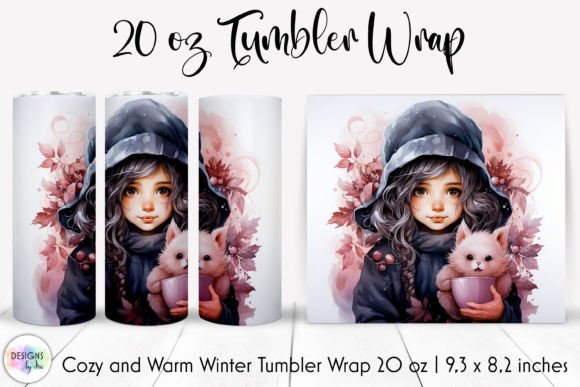 Cozy Winter Tumbler Wrap Sublimation Graphics