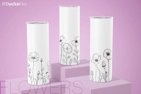 Flower Market Tumbler 20oz Wrap Graphics