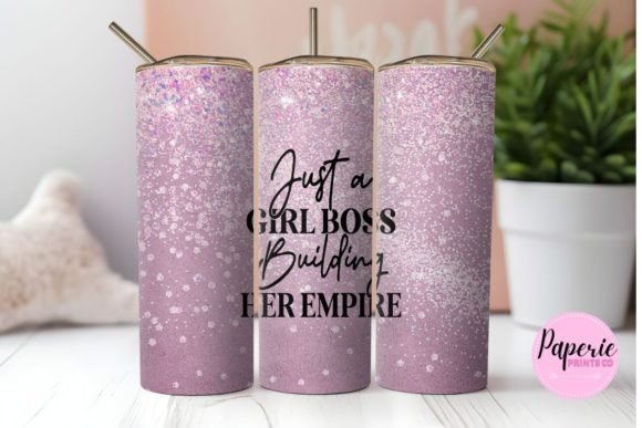 Girl Boss Tumbler Wrap PNG Graphics