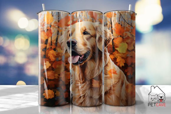 Golden Retriever Tumbler Wrap 1: Graphics for Crafts