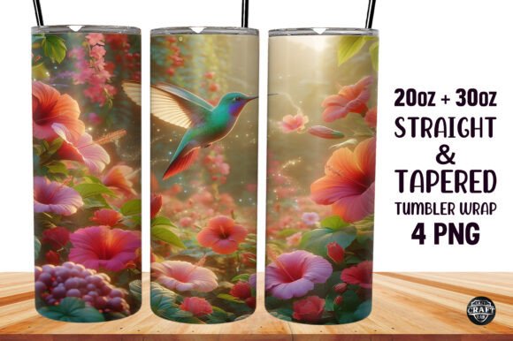 Hummingbird 20oz Tumbler Sublimation Wrap