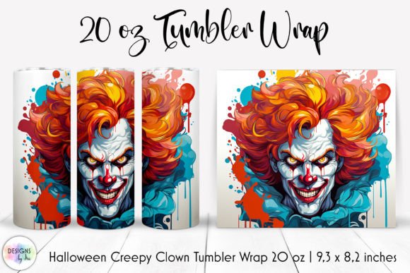Joker Face Clown Halloween Tumbler PNG: Graphics & Tumbler Wraps