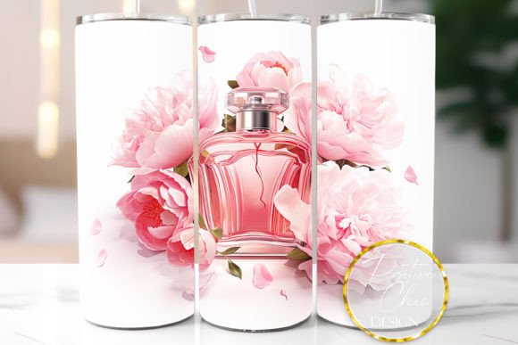 Perfume Tumbler Wrap Girly PNG Design: Graphics & Illustrations for Local Brands