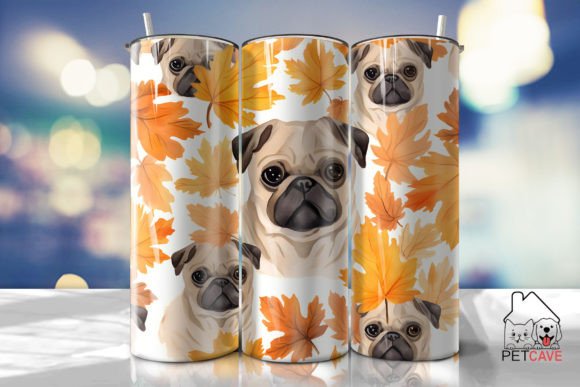 Pug Tumbler Wrap: Graphics for Crafts & Brand Charm