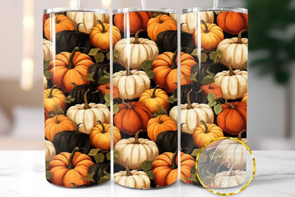Pumpkins Tumbler PNG 20 Oz Skinny Design