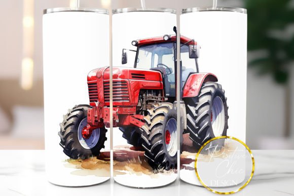 Tractor Tumbler Wrap: Graphics & Illustrations for Rustic Branding