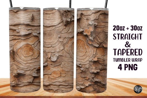 Tree Bark Texture Tumbler Wraps & Graphics